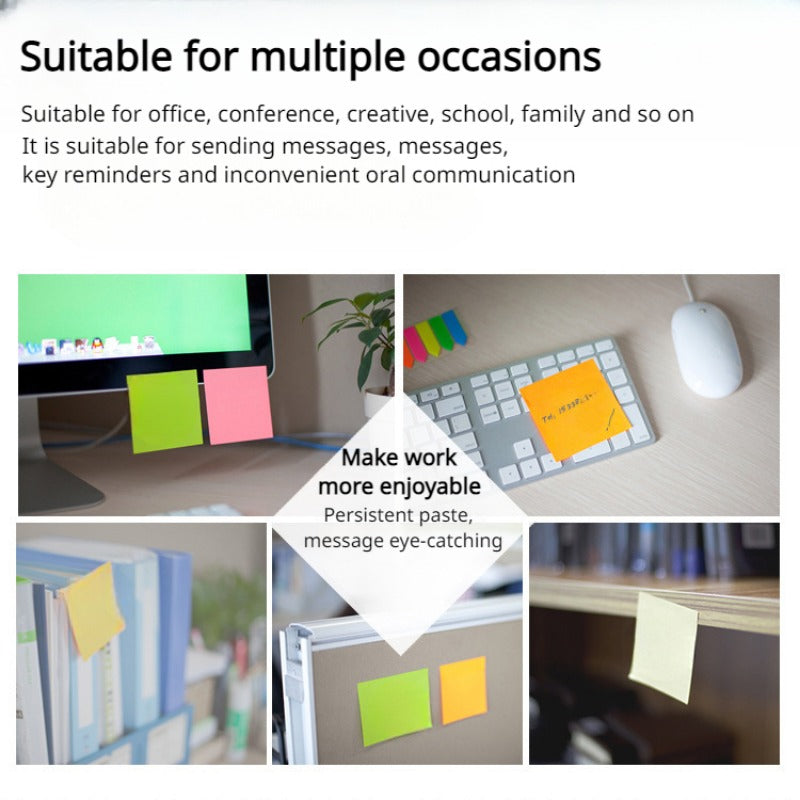 Sticky Notes Bright Colors Self Stick Pads Pack 100 Sheets Pad