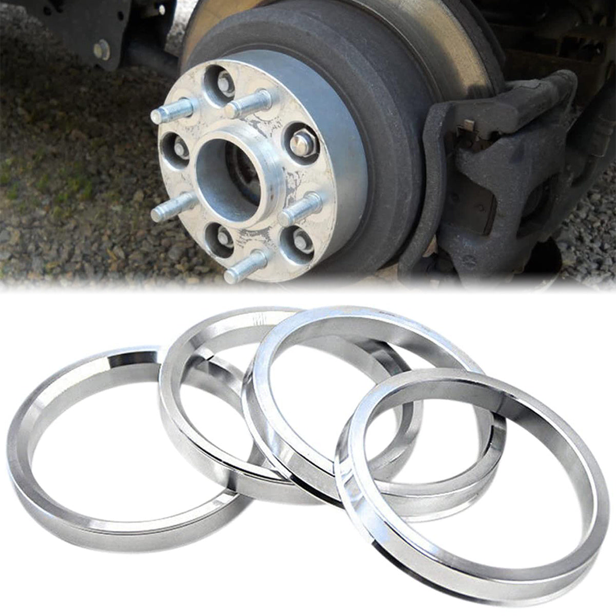 4pcs Aluminum Alloy Wheel Hub Centric Rings for Car