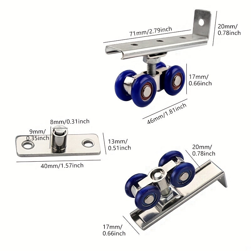 4 Wheel Sliding Door Roller Set for Smooth Operation