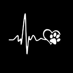 Dog Footprint Car Decal Window Laptop Sticker