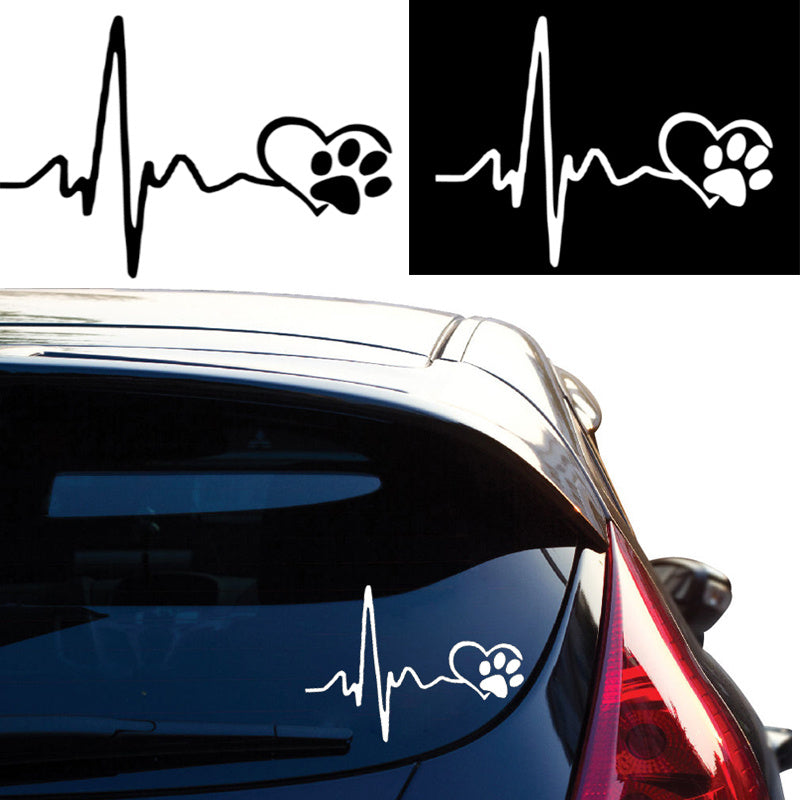 Dog Footprint Car Decal Window Laptop Sticker