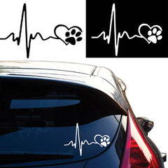 Dog Footprint Car Decal Window Laptop Sticker