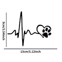 Dog Footprint Car Decal Window Laptop Sticker