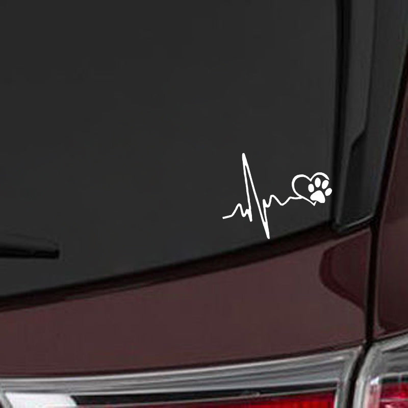 Dog Footprint Car Decal Window Laptop Sticker