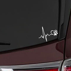 Dog Footprint Car Decal Window Laptop Sticker