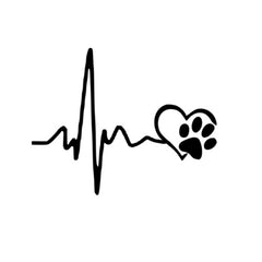 Dog Footprint Car Decal Window Laptop Sticker