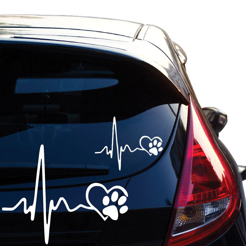 Dog Footprint Car Decal Window Laptop Sticker