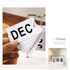 Metal Teddy Bear Shaped Desk Calendar Display for Office