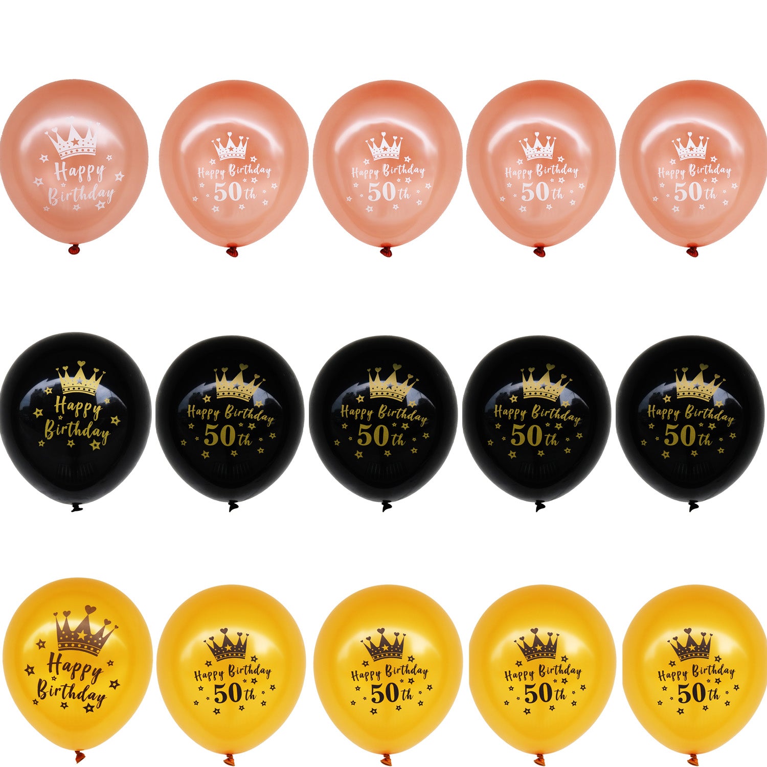 15pcs Birthday Balloons for Milestone Birthday Party Decorations