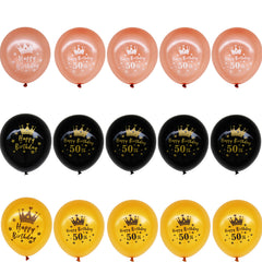 15pcs Birthday Balloons for Milestone Birthday Party Decorations