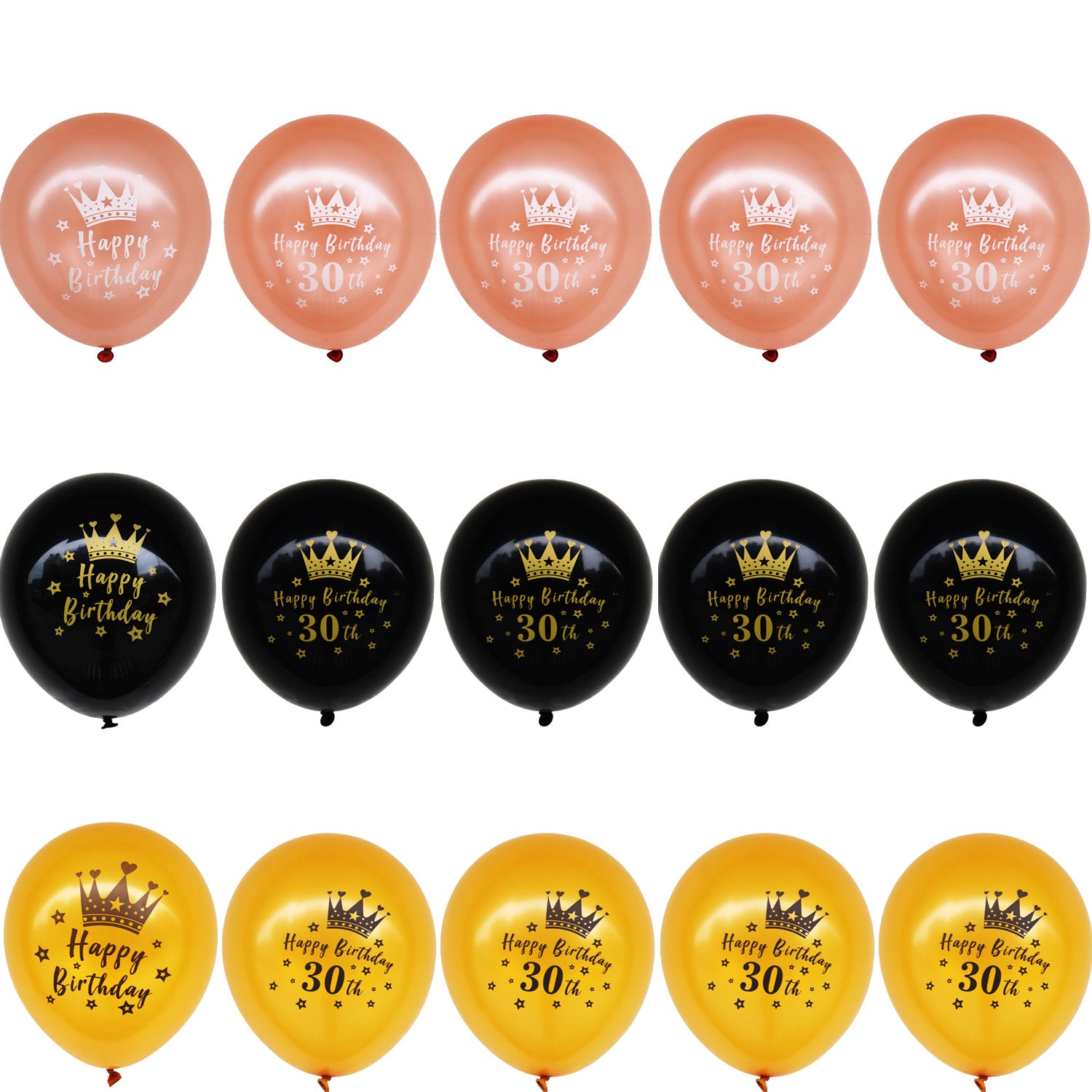 15pcs Birthday Balloons for Milestone Birthday Party Decorations
