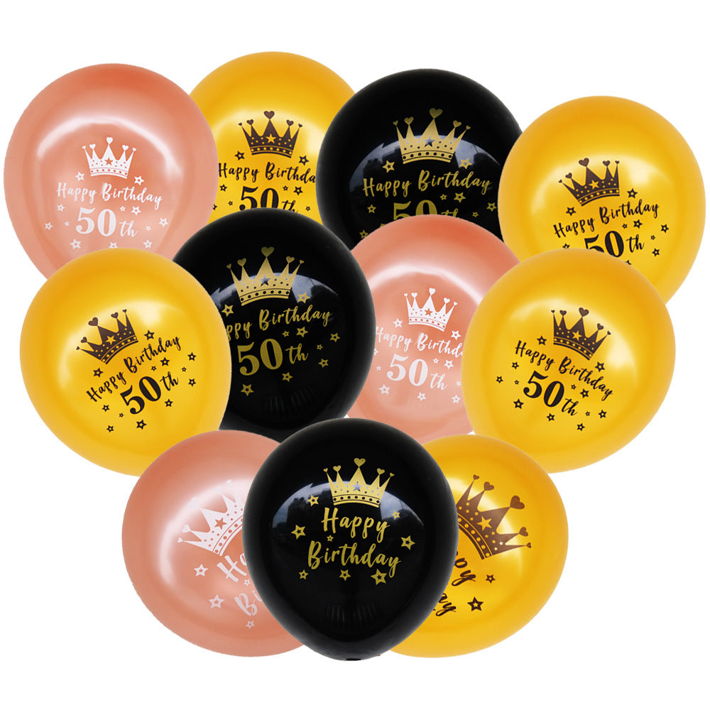 15pcs Birthday Balloons for Milestone Birthday Party Decorations