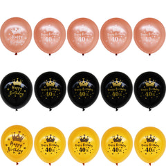 15pcs Birthday Balloons for Milestone Birthday Party Decorations