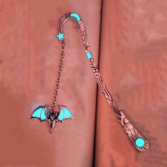1PC Halloween Bookmark Night Glow Sun Moon Star Bat Metal Bookmark