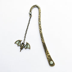 1PC Halloween Bookmark Night Glow Sun Moon Star Bat Metal Bookmark