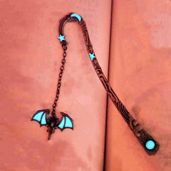 1PC Halloween Bookmark Night Glow Sun Moon Star Bat Metal Bookmark