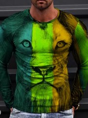 Lion 3D Print Men's Tee Shirt Graphic Tee Summer Clothes