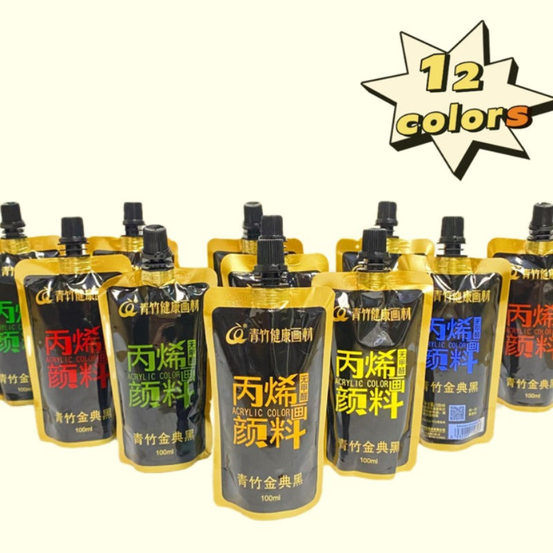 100ml 12 Colors Acrylic Waterproof Hand Graffiti Pigments for Painting