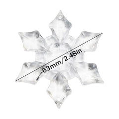 5pcs Crystal Snowflake Pendant Acrylic Christmas Tree Decor