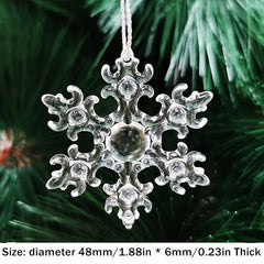 5pcs Crystal Snowflake Pendant Acrylic Christmas Tree Decor