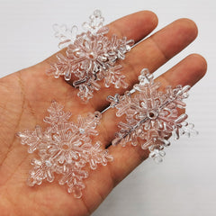 5pcs Crystal Snowflake Pendant Acrylic Christmas Tree Decor