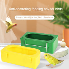 Bird Hanging Feeder Anti-scatter Bowl Automatic Drinking Fountain
