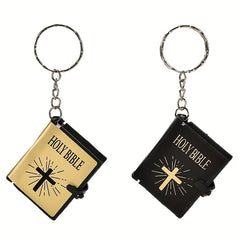 English HOLY BIBLE Keychain Bag Backpack Ornament Gift Men Women