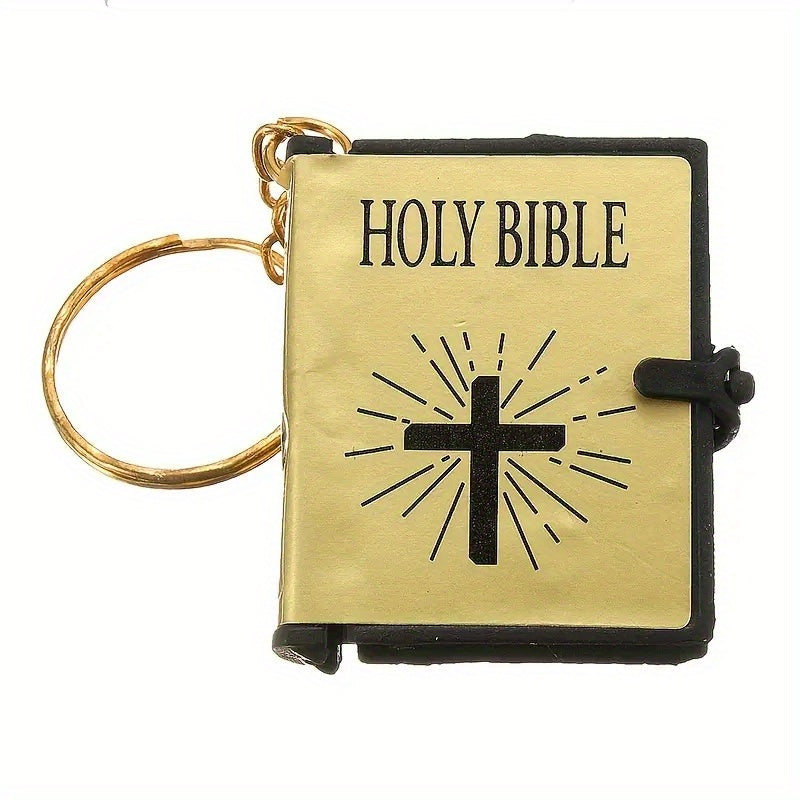 English HOLY BIBLE Keychain Bag Backpack Ornament Gift Men Women
