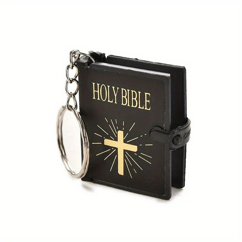 English HOLY BIBLE Keychain Bag Backpack Ornament Gift Men Women