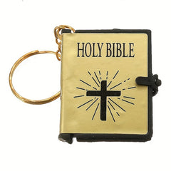 English HOLY BIBLE Keychain Bag Backpack Ornament Gift Men Women