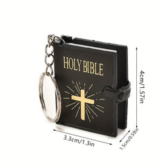 English HOLY BIBLE Keychain Bag Backpack Ornament Gift Men Women
