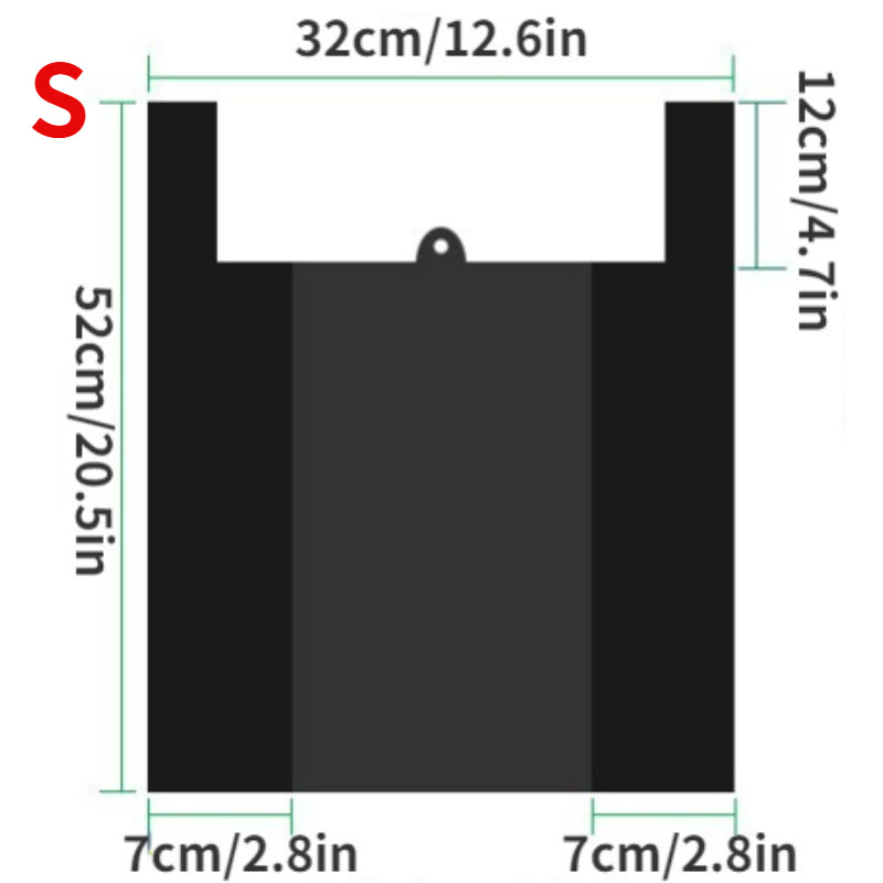50pcs Plastic Vest Bag Portable Shopping Bag Life Waste Storage Bag