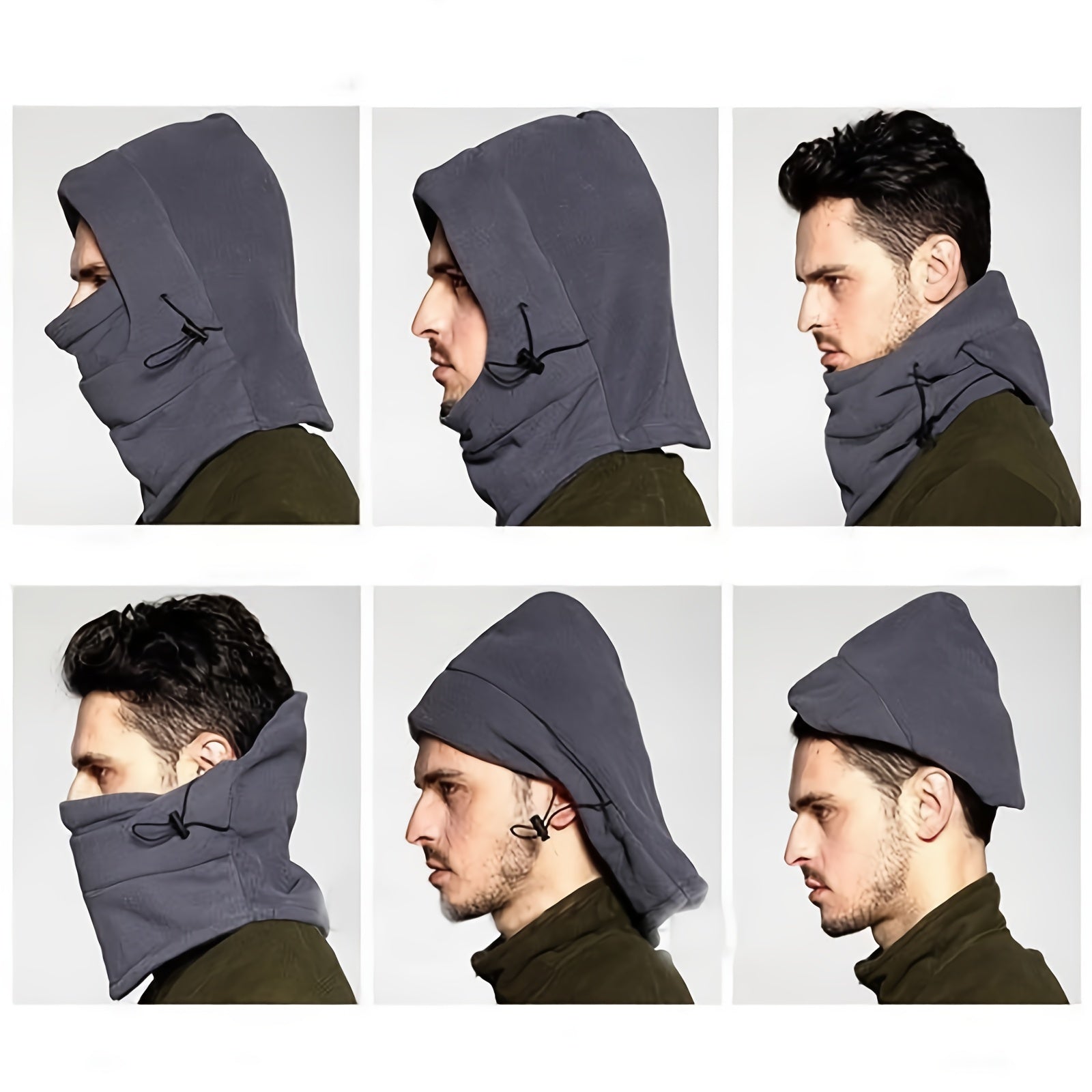 Waterproof Thermal Balaclava Hooded Neck Warmer for Winter