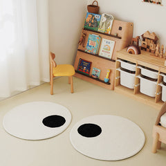 Thickened Cashmere Carpet For Living Room 1300g Funny Cartoon Round Fluffy Rug