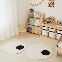 Thickened Cashmere Carpet For Living Room 1300g Funny Cartoon Round Fluffy Rug
