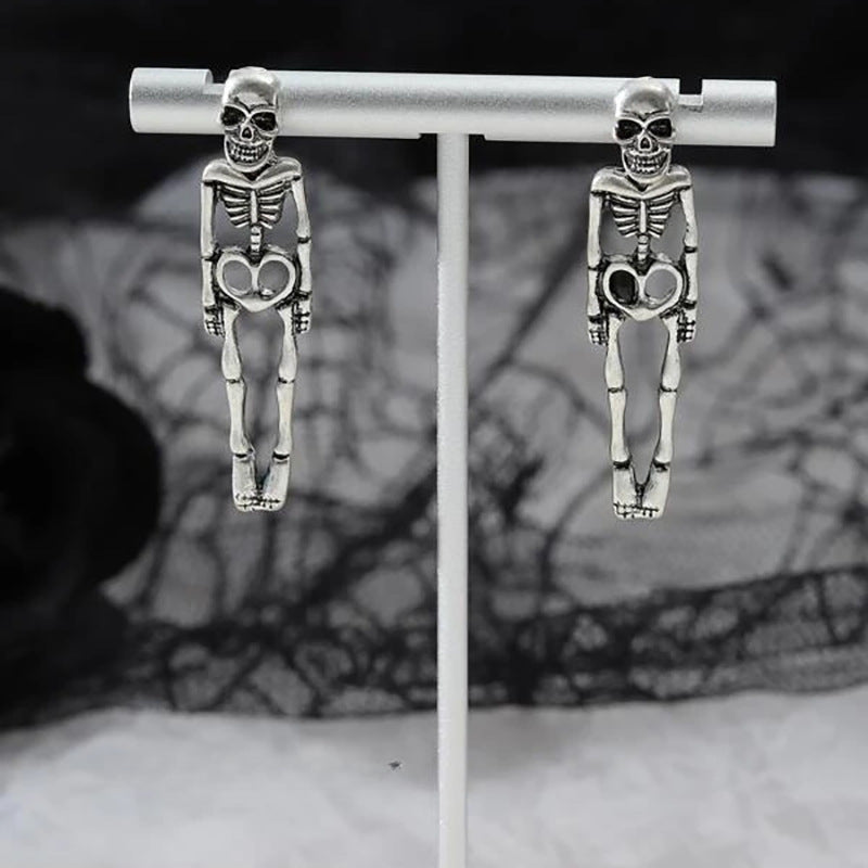 Halloween Skeleton Detachable Earrings Ghost Groom Bride Couple