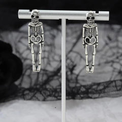 Halloween Skeleton Detachable Earrings Ghost Groom Bride Couple