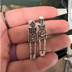 Halloween Skeleton Detachable Earrings Ghost Groom Bride Couple