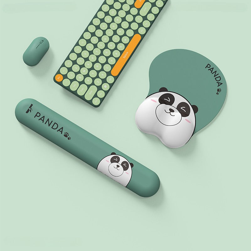 Panda Wrist Guard Mouse Pad Silicone Female 3d Wrist Pad Keyboard