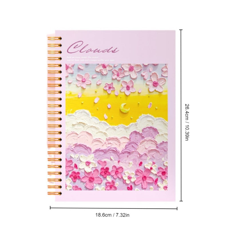 Coil Notebook 16K Painting Cover Thick Book