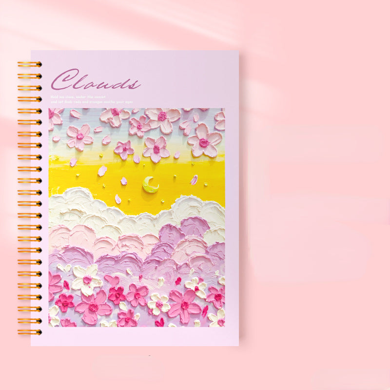 Coil Notebook 16K Painting Cover Thick Book