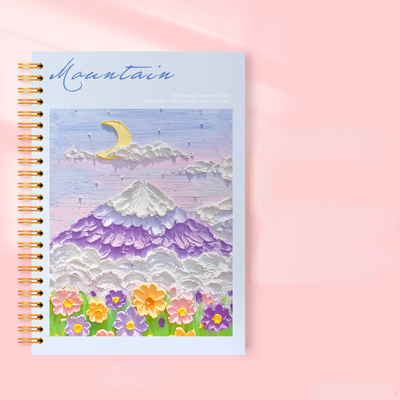 Coil Notebook 16K Painting Cover Thick Book