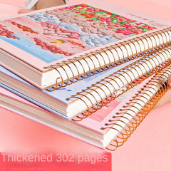 Coil Notebook 16K Painting Cover Thick Book