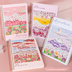 Coil Notebook 16K Painting Cover Thick Book