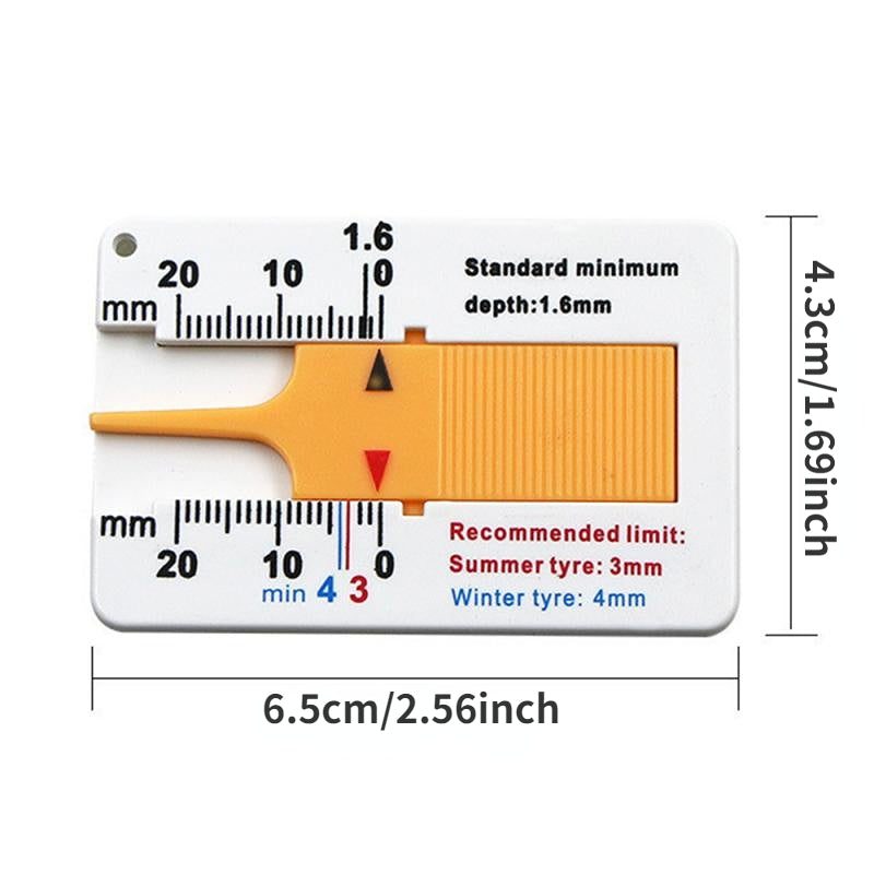 RV Wheel Tire Depth Gauge 0 20mm Tyre Tread Depthometer Depth Indicator Gauge