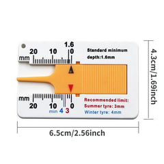 RV Wheel Tire Depth Gauge 0 20mm Tyre Tread Depthometer Depth Indicator Gauge