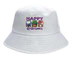 Halloween Skull Pattern Bucket Hat Vintage Sun Protection Hat