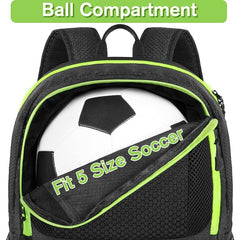 Soccer Backpack Lightweight Sports Bag With Ball Holder Water Resistant