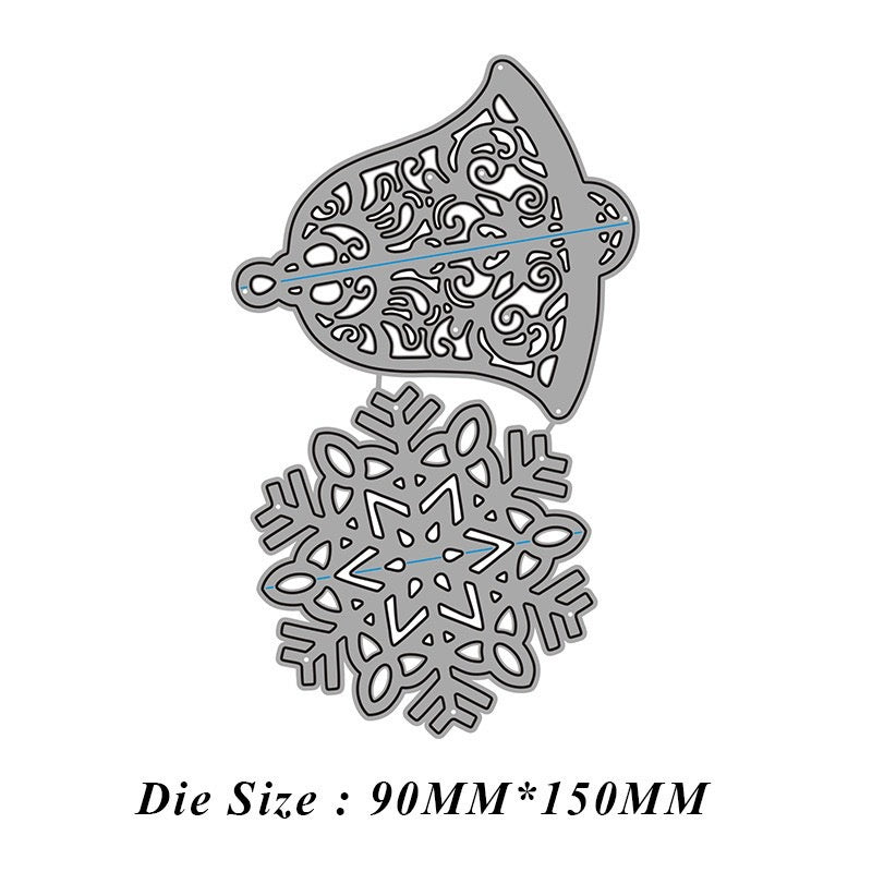 1pc Christmas Cutting Die Ball Snowflake Craft Stencil Punching Templates