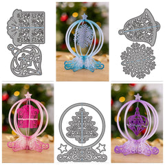 1pc Christmas Cutting Die Ball Snowflake Craft Stencil Punching Templates